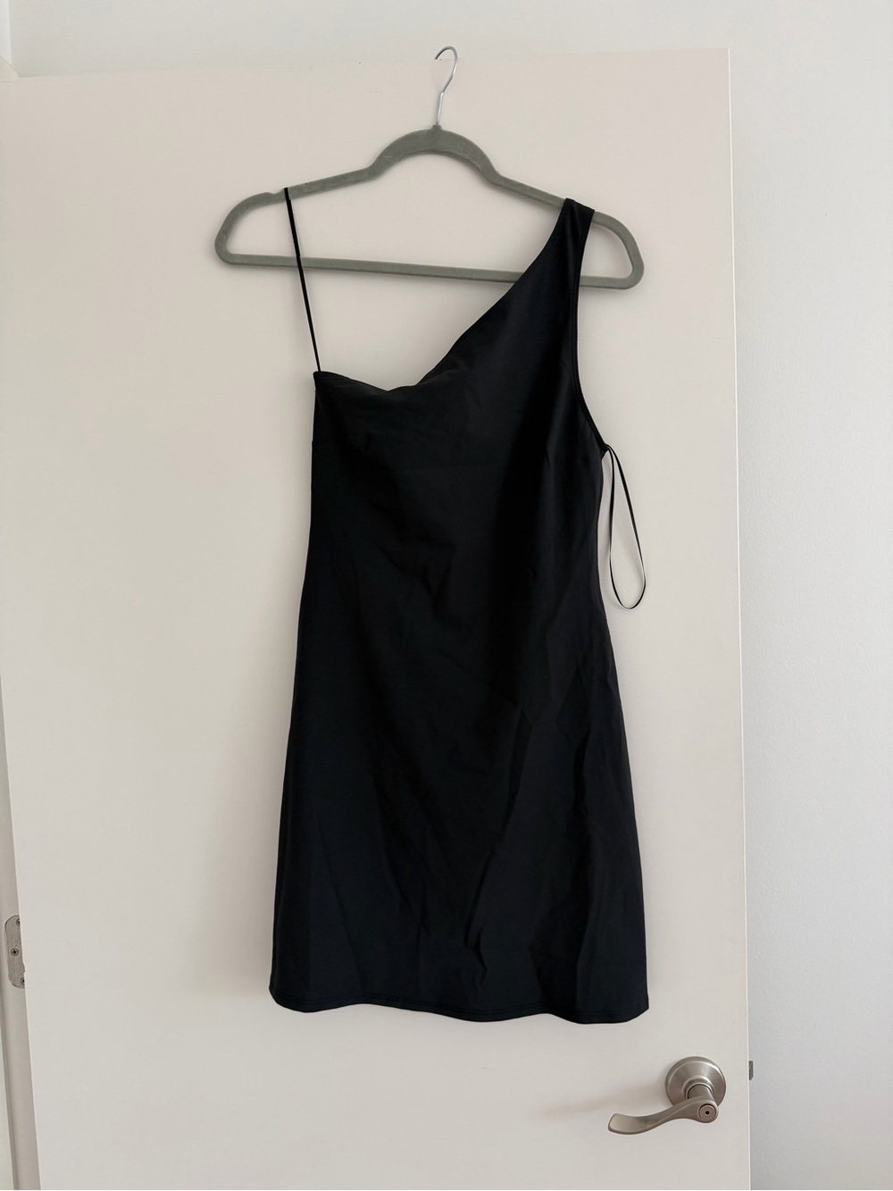 Abercrombie & Fitch One-Shoulder Black Mini Dress